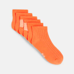 Boy's colourful orange short socks (set of 3)
