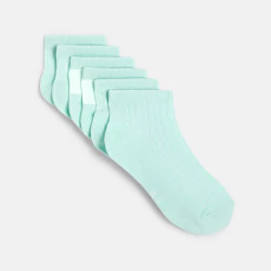 Boy's colourful aqua green short socks (set of 3)