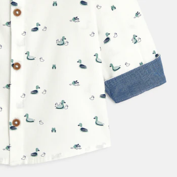 Baby boy's white duck shirt