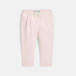 Baby girl's pink fleece trousers