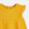 Baby girl's yellow floral textured cotton dress