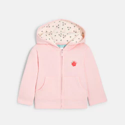 Baby girl's pink fleece hoodie
