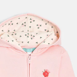 Baby girl's pink fleece hoodie