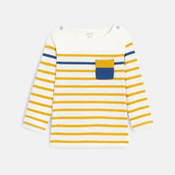 Baby boy's striped yellow Breton shirt