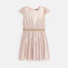 Girl's pink sparkly pleated dress