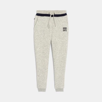 Boys' warm grey fleece joggers