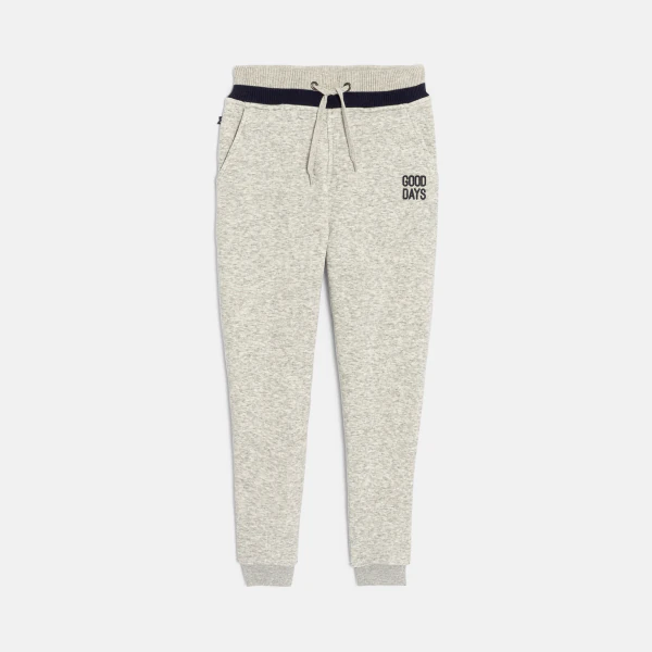Boys' warm grey fleece joggers