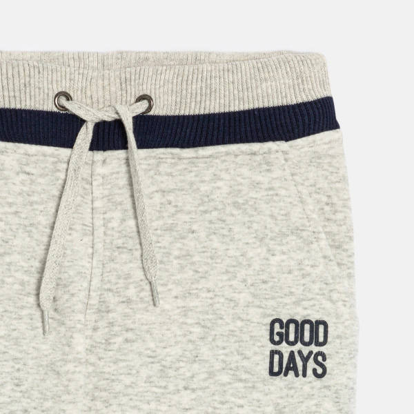 Boys' warm grey fleece joggers