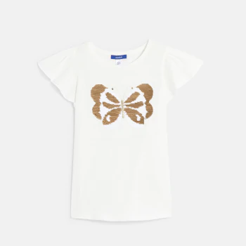 Girl's white T-shirt with...