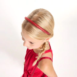 Girls' red thin headbands (set of 2)