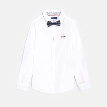 Boy's white shirt + bow tie