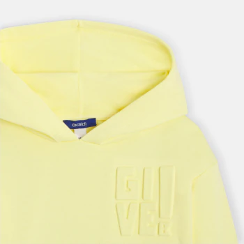 Girl's plain yellow fleece sweatshirt