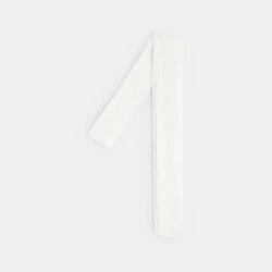 جوارب طويلة لامعة من النايلون باللون الأبيض للفتيات