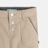 Baby boy's beige adaptable trousers with braces