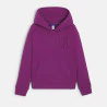 Girl's plain purple fleece sweatshirt