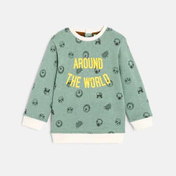 Baby boy's green fleece sweatshirt