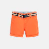 Baby boy's orange textured canvas Bermuda shorts