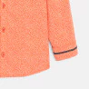 Boy's orange printed shirt + bow tie
