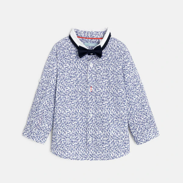 Baby boy's adaptable blue boat shirt