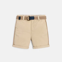 Baby boy's beige chino Bermuda shorts