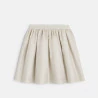 Girl's beige sequinned flared dress
