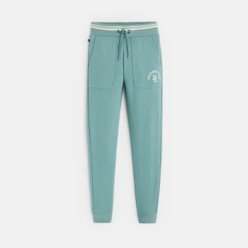 Baby boy's green fleece joggers