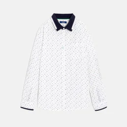 Boy's white printed shirt