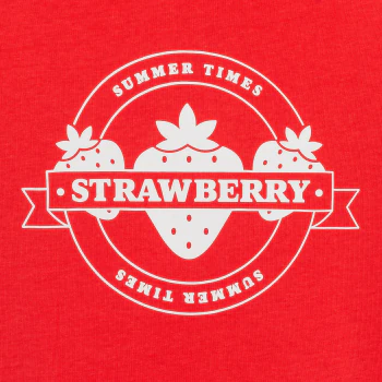 Girl's red short-sleeve T-shirt