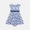 Baby girl's elegant blue floral dress