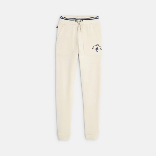 Baby boy's ecru fleece joggers