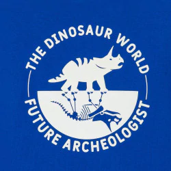 Boy's blue dinosaur motif...