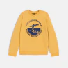 Boy's yellow dinosaur motif sweatshirt