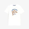 Boy's white short-sleeve T-shirt with shark design