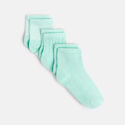 Baby boy's green textured cotton jacquard socks