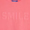 Girl's pink short-sleeve T-shirt with slogan