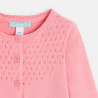 Baby girl's fancy pink knitted cardigan