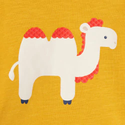 Baby girl's yellow camel...