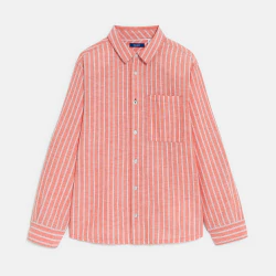 Boy's orange linen striped...