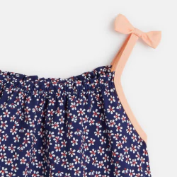 Baby girl's blue floral bikini