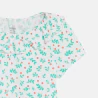 Baby girl's pink textured fabric T-shirt with ruffle collar