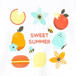 تيشيرت بطبعة الفواكه باللون...