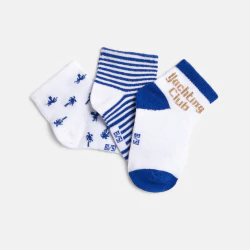 Baby boy's blue ankle socks