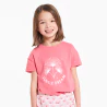 Girl's coral jersey short pyjamas