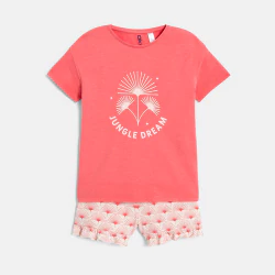 Girl's coral jersey short...