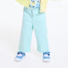 Baby girl's blue wide-leg trousers