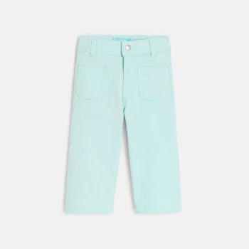 Baby girl's blue wide-leg trousers