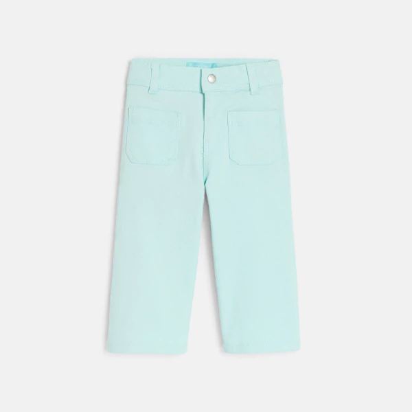Baby girl's blue wide-leg trousers