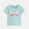 Baby girl's blue textured dragonfly T-shirt