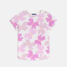 Girl's mauve short-sleeve T-shirt