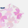 Girl's mauve short-sleeve T-shirt
